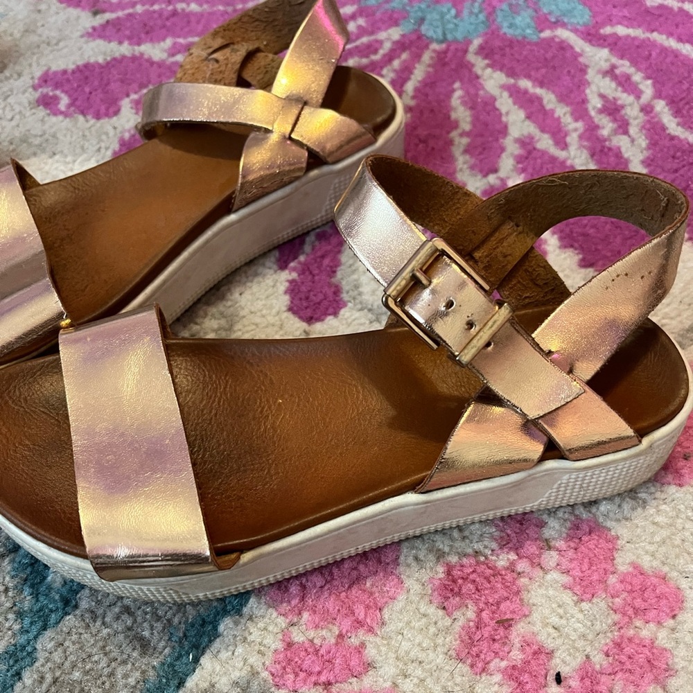 Rose gold sandals